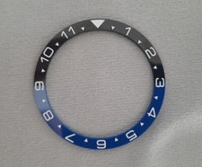 Blaxk & Blue Ceramic Bezel insert 38mm Dual Time Seiko SKX SRPD Batman