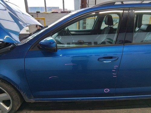 Front door left blue - front, skoda