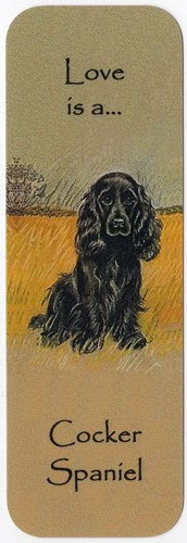 Cocker spaniel dog bookmark - cocker,