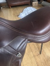 Bates Advanta Close Contact Adjustable CC Event Jump Saddle CAIR Brown 17.5 inch