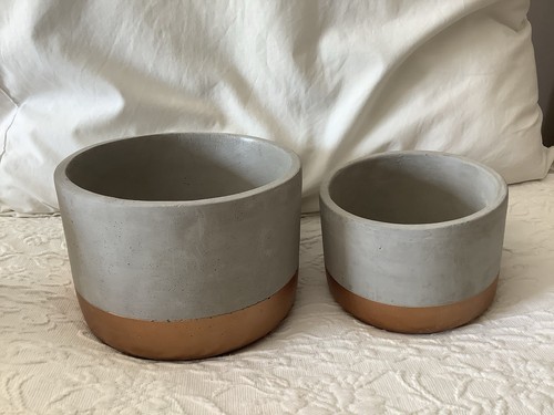 Set decorative pots grey - of,
