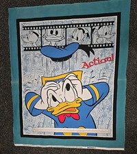 Vintage Disney Donald Duck Quilt Panel  100% Premium Cotton  34" x 42" 