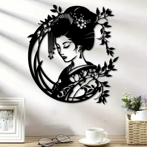 Geisha metal wall - wall, art