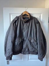 Barbour Men's Wax Sylkoil Flyer Bomber Jacket Brown XXL