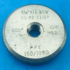 3/8 x 16 BSW Go Screw Thread Ring Gauge (1571)