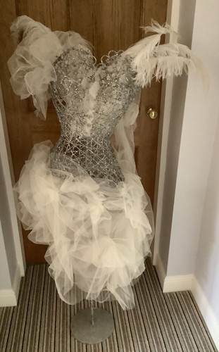 Silver sparkly showgirl dress - silver,