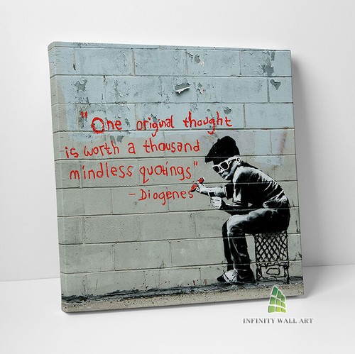 Banksy one original thought - original,