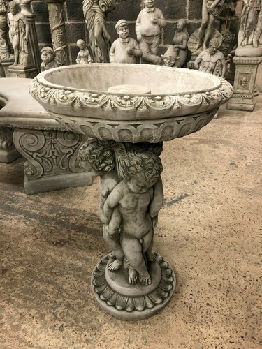 Bird bath solid - bird, heavy