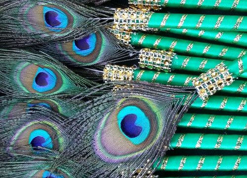 Peacock feather pen favors - pen,