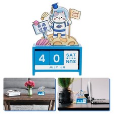 Wooden Desk Blocks Calendar