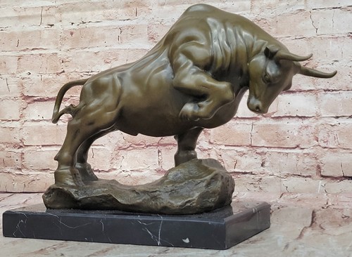Majestic bronze statue cow - majestic,