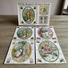 Vintage 1985 Peter Rabbit Beatrix Potter Puzzle Game By MS (missing Dice)