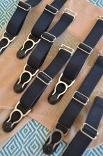 Steel Adjustable 15mm  Replacement Clip Garter Suspender Belt Straps detachable