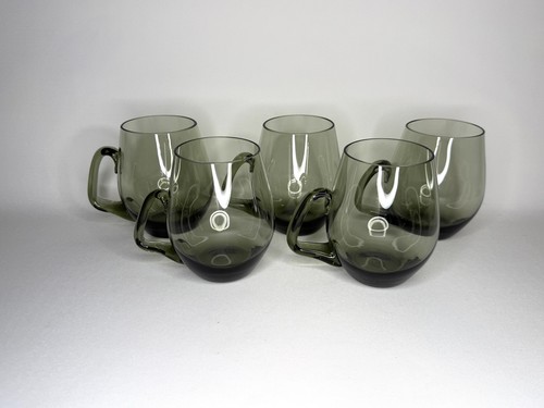 Hand blown art glass mugs - glass, set