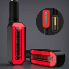 2X Motorcycle Bike LED Turn Signal Indicator Light Sequential Rear Lamp Amber