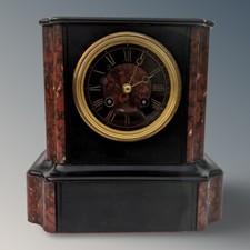 Elegant Red Marble & Black