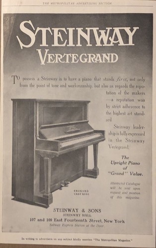 1910 steinway vertegrand - 1910,