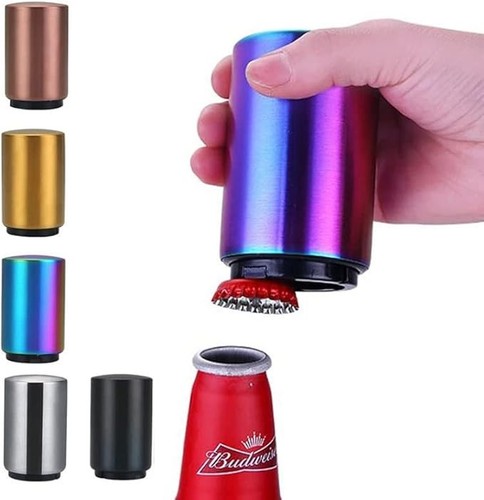 Magnetic bottle opener - bottle, push