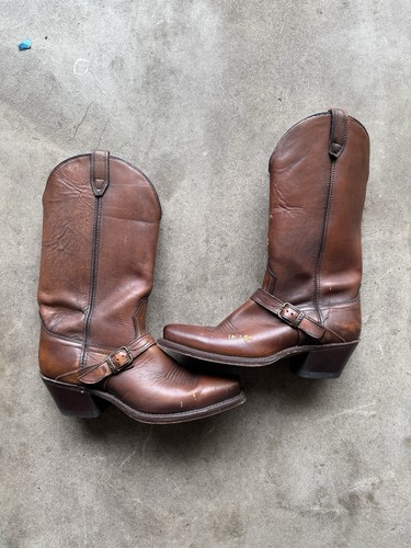 Vintage brown leather dingo - leather,