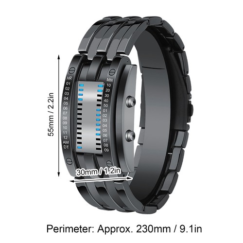 Binary watch blue backlight - binary,