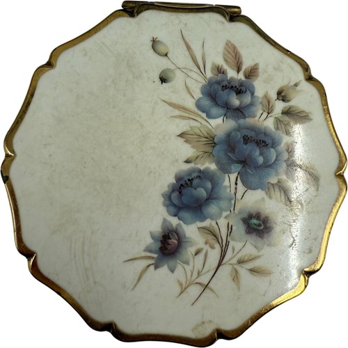 Stratton floral enamel compact - floral,
