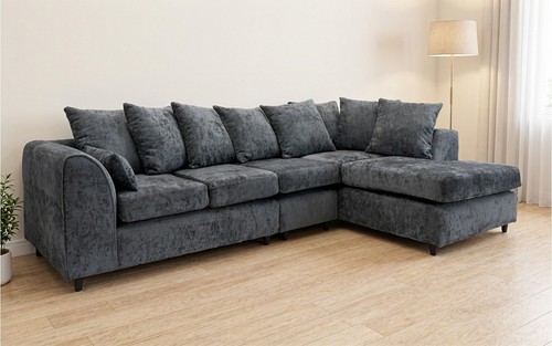 Dark grey chenille corner - chenille, 5