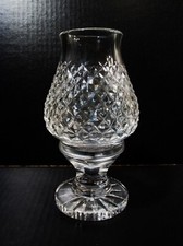 Vtg Irish Waterford Crystal Alana Candle Hurricane Lamp Tea Light