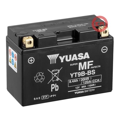 Yuasa yt9b battery - battery, 8ah