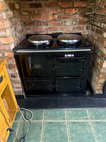 Aga black electric range - electric,