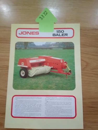 Jones balers 150 - balers, sales