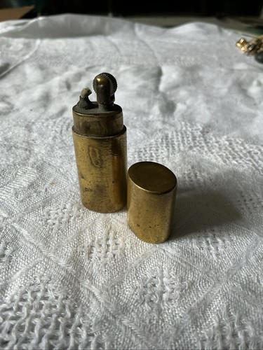 Vintage brass cylinder trench - vintage,