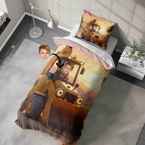 Kids digger fun duvet - duvet, cover