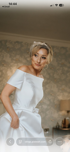 Wedding hair piece veil - wedding, ivory