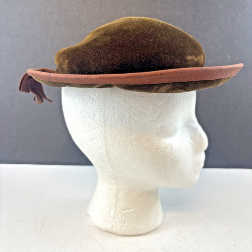 Vintage ladies brown velvet - ladies,