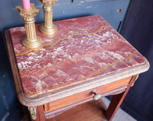 Vintage mahogany marble top - mahogany,