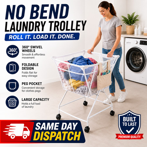 Bend laundry trolley basket - no,