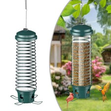 Squirrel Proof Design Bird Feeder for Cardinals and Bluebirds in Green