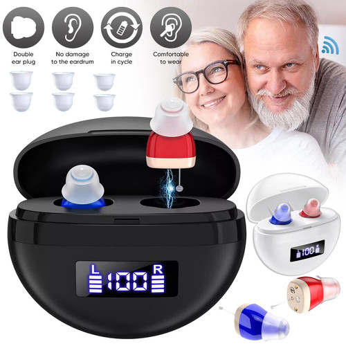 Pair digital ite ear aids - ear,