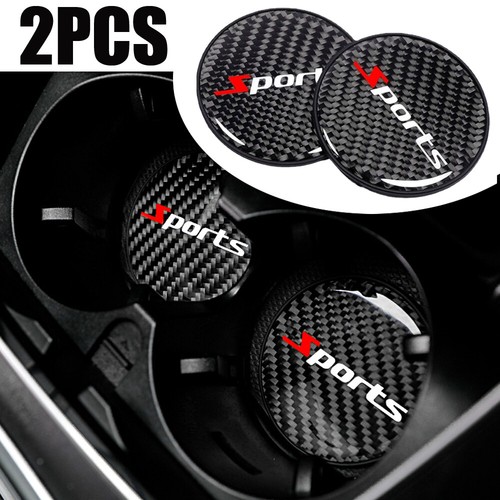 2pcs carbon fiber car cup - carbon,