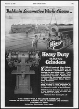 1929 Hisey Wolf & Machine Co. Cincinnati Ohio Photo Electric Grinders Print Ad