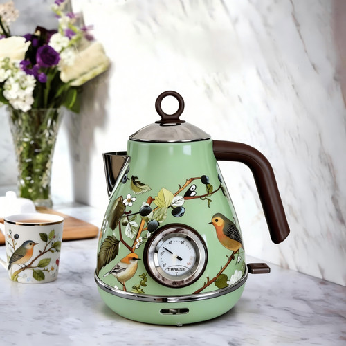 Vintage floral electric kettle - vintage,