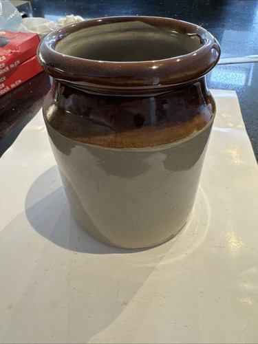 Vintage glazed stoneware - vintage, jar