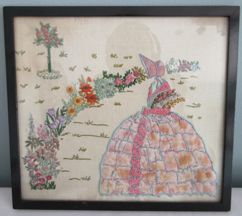 Vintage embroidered panel - vintage,
