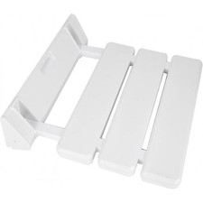 Folding Non Slip White Shower