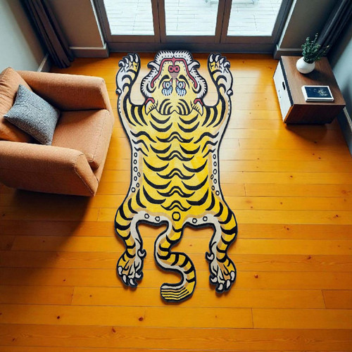 Wool tibetan tiger rug - wool,