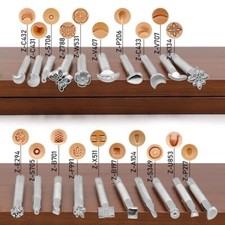 20pcs Manual Leather Craft Carving Embossing Beveler Stamping Punch Craft Tool