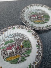 Myott's 'Country Life' 10" Dinner Plates  - Two Plates Staffordshire Ware