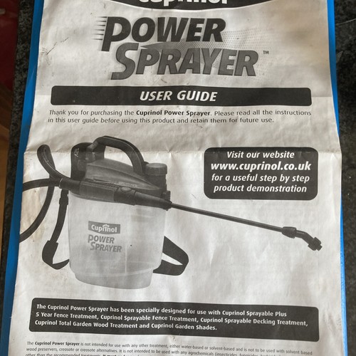 Cuprinol power sprayer user - cuprinol,