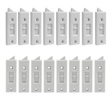 16 Pack~Window Tilt Latch~White Plastic Spring Loaded Sliding Window Parts NEW!