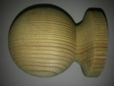 Green Treated Wooden Mid  Ball Finial for 4 inch fence post cap topping garden 